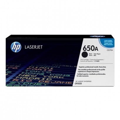 Toner HP 650A, HP CE270A černý