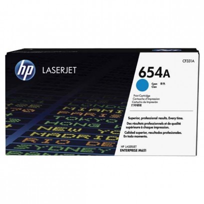 Toner HP 654A, HP CF331A modrý