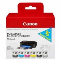 Sada Canon CLI-551 multipack (6 ks)