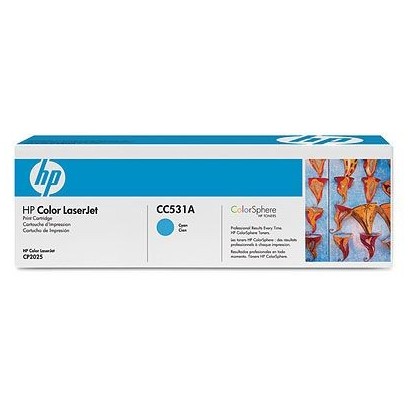 Toner HP CC531A azurový